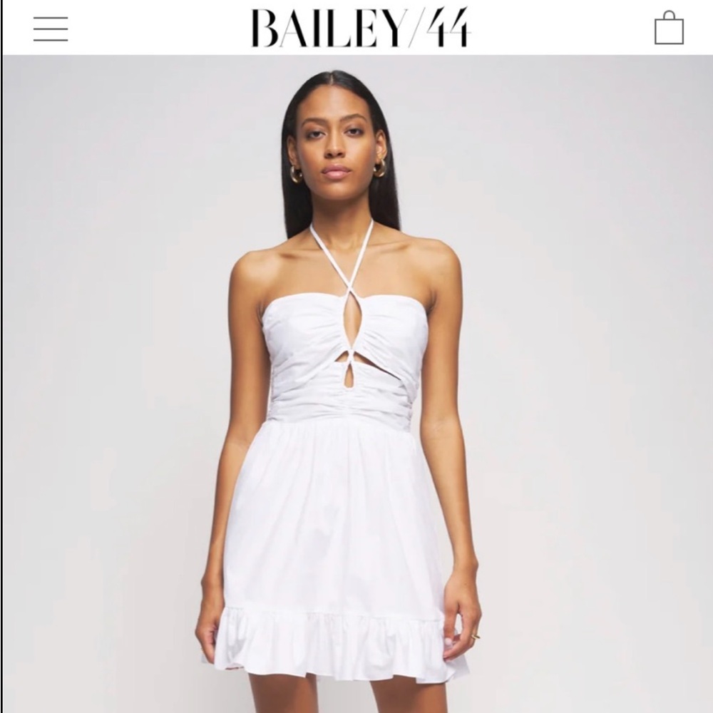NWT BAILEY 44 REVOLVE Zahara halter ruffled mini dress
